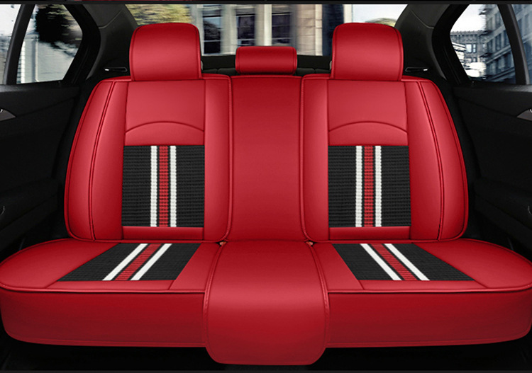 Car Seat Cushion Cover, Universal for All Seasons, Full Surround Seat Cover, Leather and Fabric Seat Cover, Summer Ice Silk Special Seat Cushion Cover
