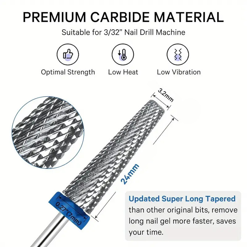 24mm super largo cinco en uno Pro uñas pulidor de uñas de goma universal