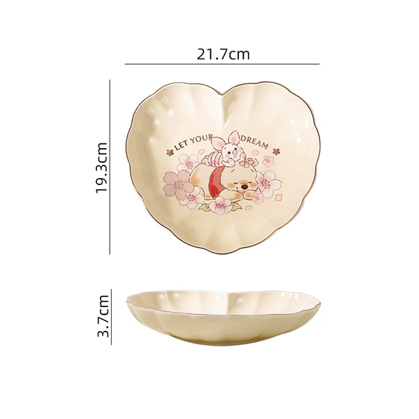 Light luxury 8.35-inch Yuanxin love plate Winnie the Pooh series