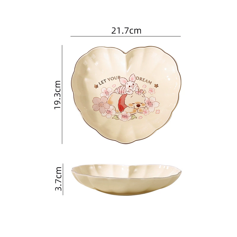 迪士尼 Ceramic cute tableware, set for home use, cartoon elite gift box, wholesale