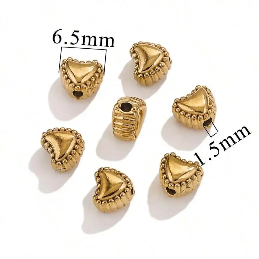 Fundición de acero inoxidable fundición a presión cuentas perforadas de agujeros grandes collar de bricolaje pulsera joyería de retención de color transfronterizo fábrica de cuentas al por mayor