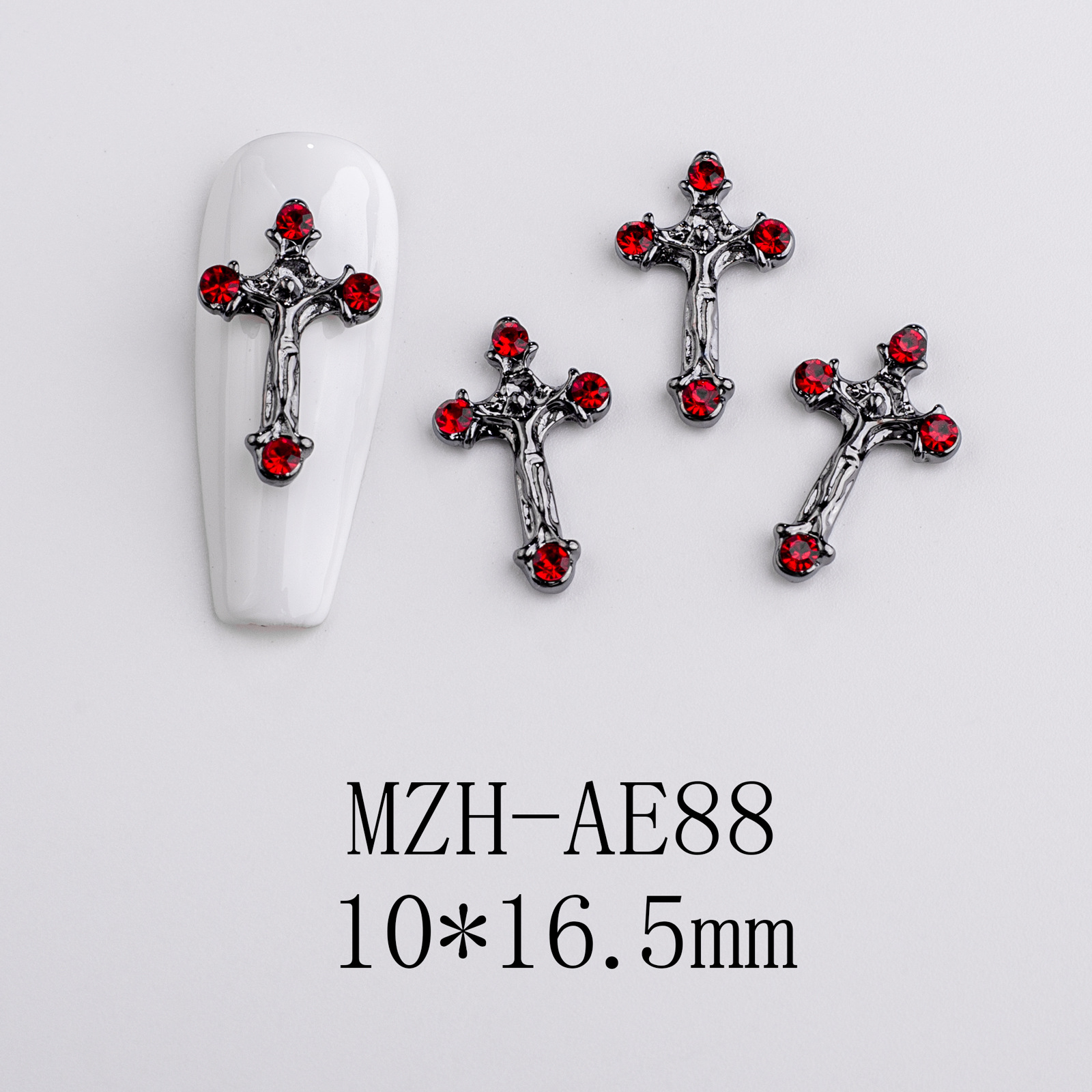 5g Weight Nail Decoration Accessories Nail Supplies 10 PCS/Package Quantity Alloy Material Halloween Festival Cross, Spider, Skull Pattern Retro, Classic Style Style Halloween Retro Classic Style Cross Spider Skull Alloy Nail Decoration Accessories 10 PCS/Package 20