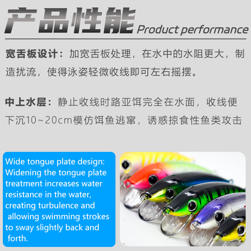 Floating Water Minolloa Cebo 4.5g, superficie de agua, pescado, pez