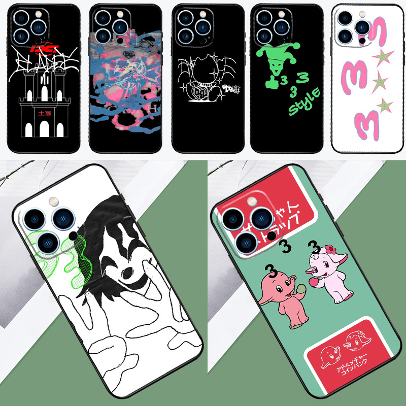 适用苹果手机壳Bladee 333手机壳iPhone 15 14 13 12 11 Pro Max