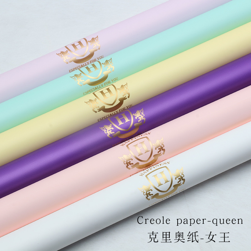 Huaxi comercio exterior papel criollo reina papel de embalaje impermeable material floral ramo de embalaje papel de embalaje floral al por mayor