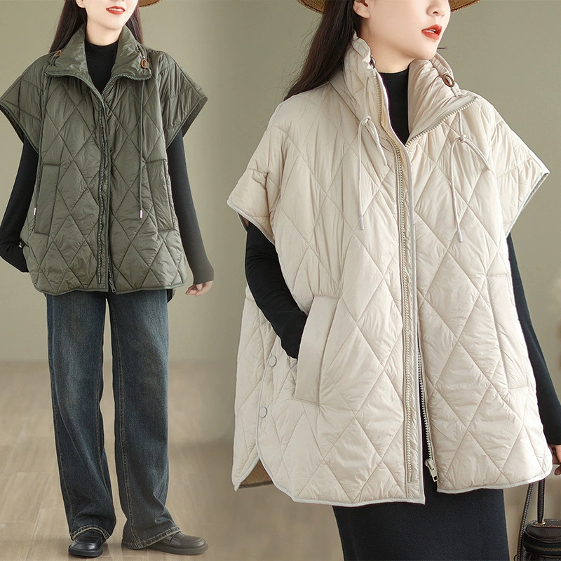 Elite vest for leisure, jacket, drawstring, loose fit, fitted