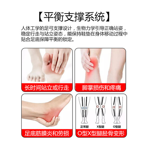 Amazon arch support insole flat foot correction 0X type leg correction pad sole foot health sports insole
