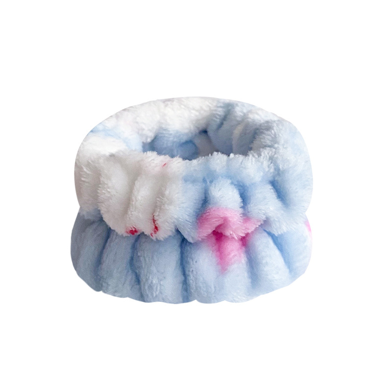 Amazon cross-border franela banda de pelo pulsera conjunto de pulsera absorbente de las mujeres deportes tie-dyed pulsera traje de vacío