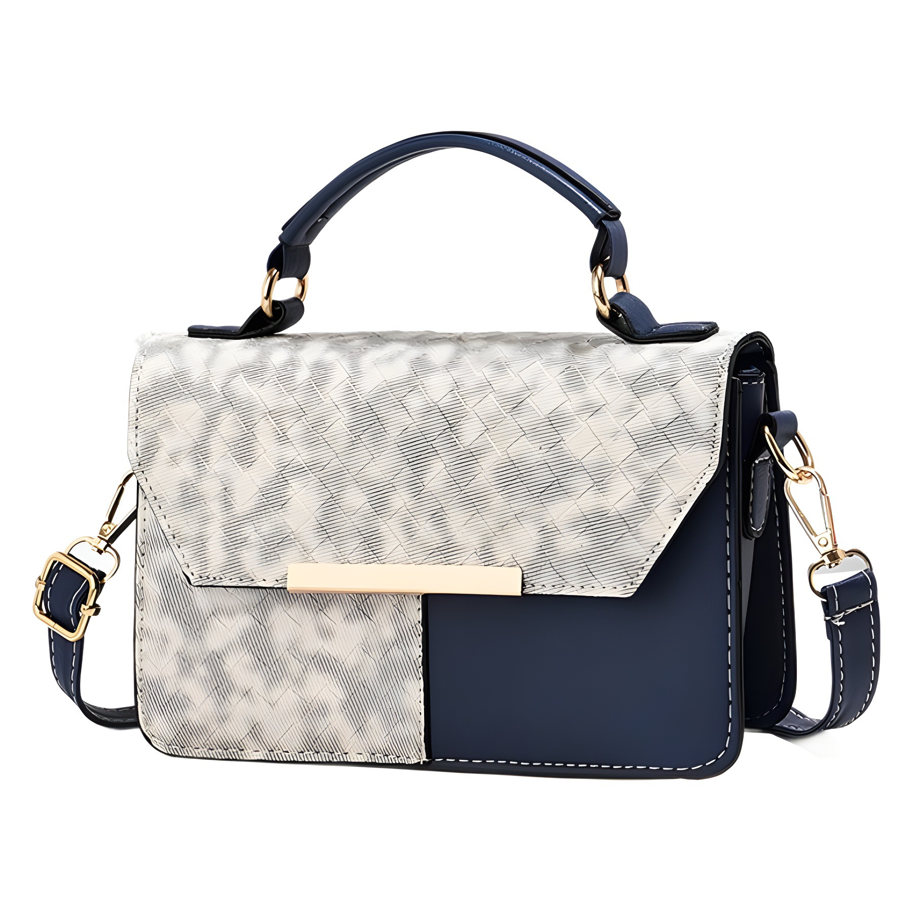 Nuevo empalme versátil bolsa impresa color contraste mochila bolsos de mujer transfronterizos bolsos de hombro de alta calidad