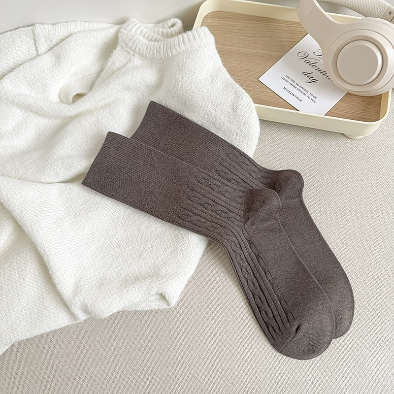 Demi-season classic colored cashmere, Korean style, mid-length
