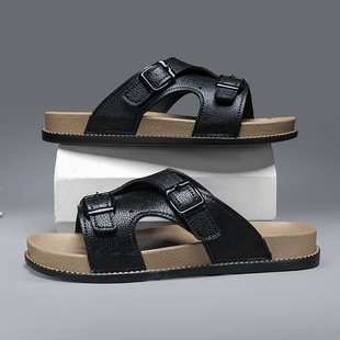 Summer Sandals Men's Casual Slippers 2024 New Outerwear Sports Driving Dual-Purpose Wear-Resistant Beach Sandals Wholesale