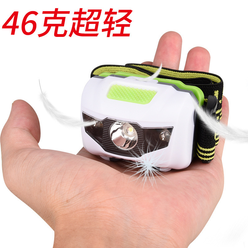 Faros transfronterizos para exteriores No. 5 batería seca led ligero mini faro de pesca faro de pesca luz de pesca nocturna impermeable