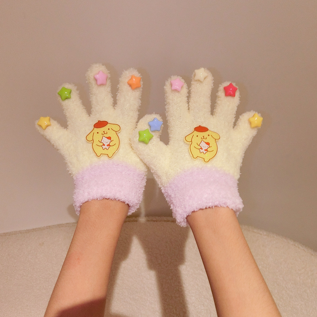 Purple gloves, 2-6 years, color