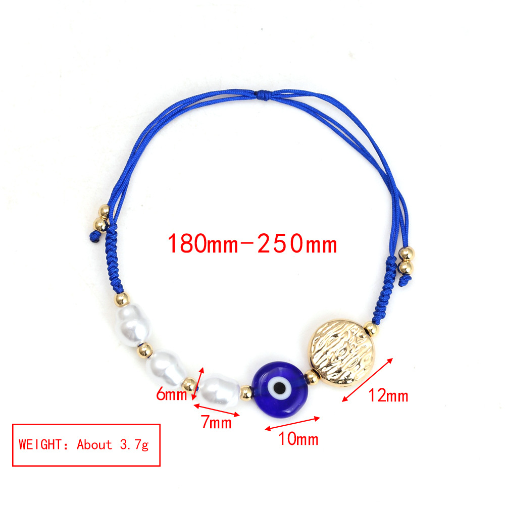 10g Weight glass, Copper Pendant Material Bracelets Classification glass, rope, Copper Chain Material 1 Piece Quantity Holiday, Daily Occasion glass, rope, Copper Material Geometric, Devil's Eye Pattern Women's Gender Beaded, Plating Design Modern Style, Classic Style Style Modern Style Classic Style Geometric Devil's Eye Glass Rope Copper Wholesale Bracelets 8