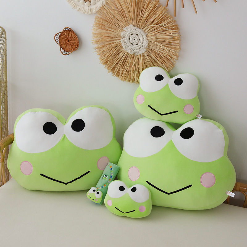 Japanese Cartoon Frog Cute Big-eyed Frog Peripheral Pillow Waist Air-conditioning Blanket Car Pillow Headrest Pendant Pillow Blanket Japanese Cartoon Frog Cute Big-eyed Frog Peripheral Pillow Waist Air-conditioning Blanket Car Pillow Headrest Pendant Pillow Blanket