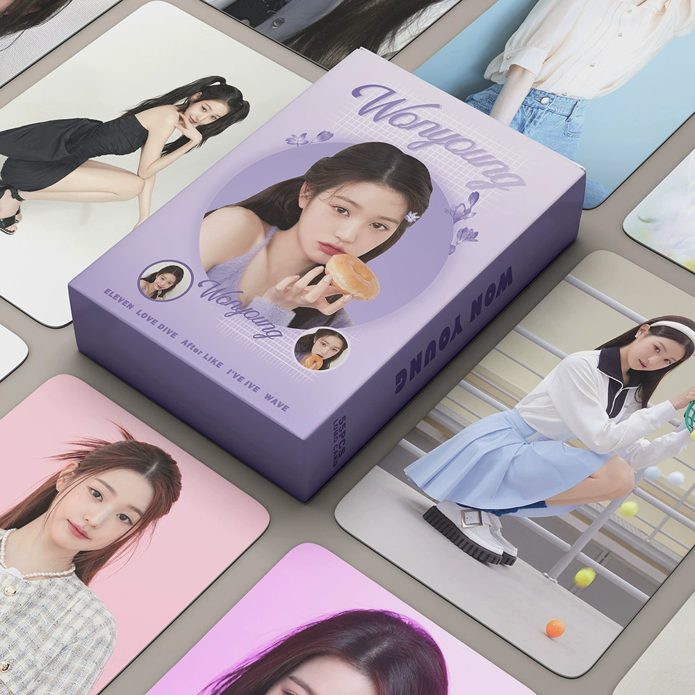 Образец постера WONYOUNG Poster Lomo Card 55 IVE Zhang Yuanying's Exquisite Collection Postcard Small Card