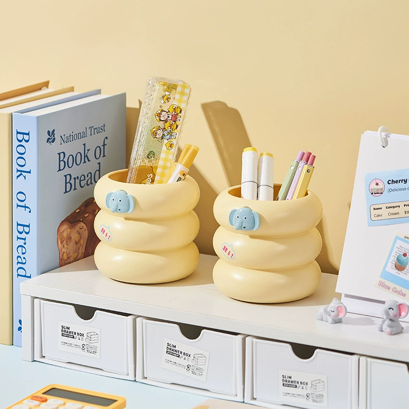Милый мультяшный ящик для хранения кистей для макияжа, держатель для ручек, расческа, коробка для макияжа, стеллаж для хранения зубных щеток, школьные принадлежности, коробка для ручек