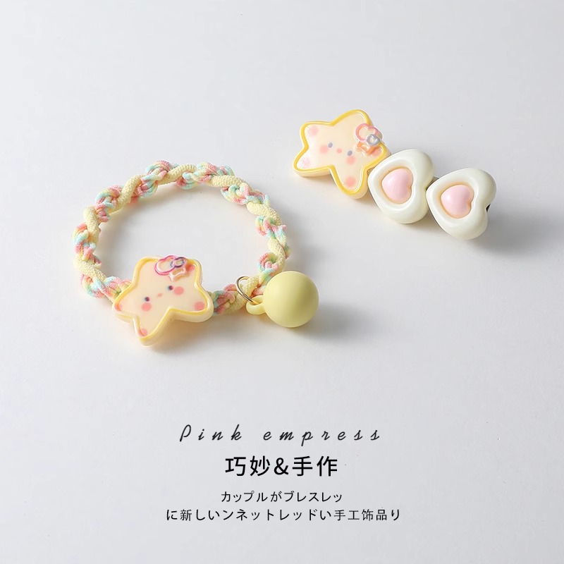 Dulces lindas estrellas clips de cabello elásticos duraderos no lastimar tocado de cabello frente clips de frangeo joyas para niños