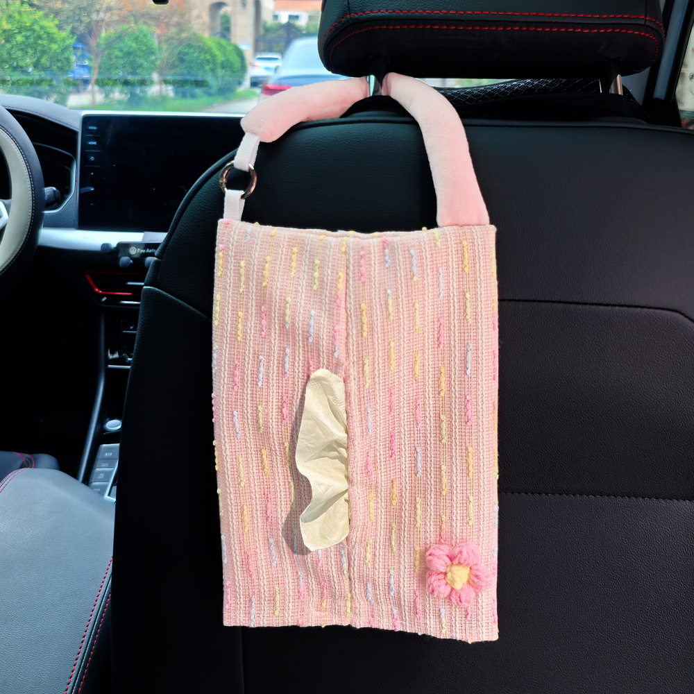 Creativa pequeña tela de viento fragante cargada servilletas caja de servilletas para automóviles colgantes caja de servilletas ajustable servilletas image 10