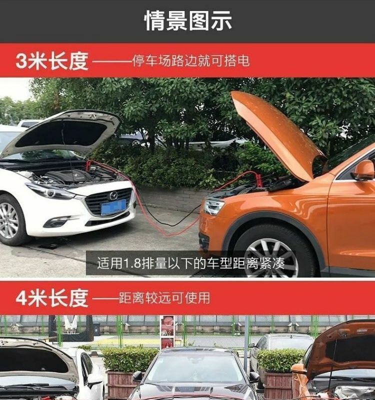 Car battery jumper cable, car battery jumper wire, jumper cable with clamps, car jump starter connection cable, jumper wire