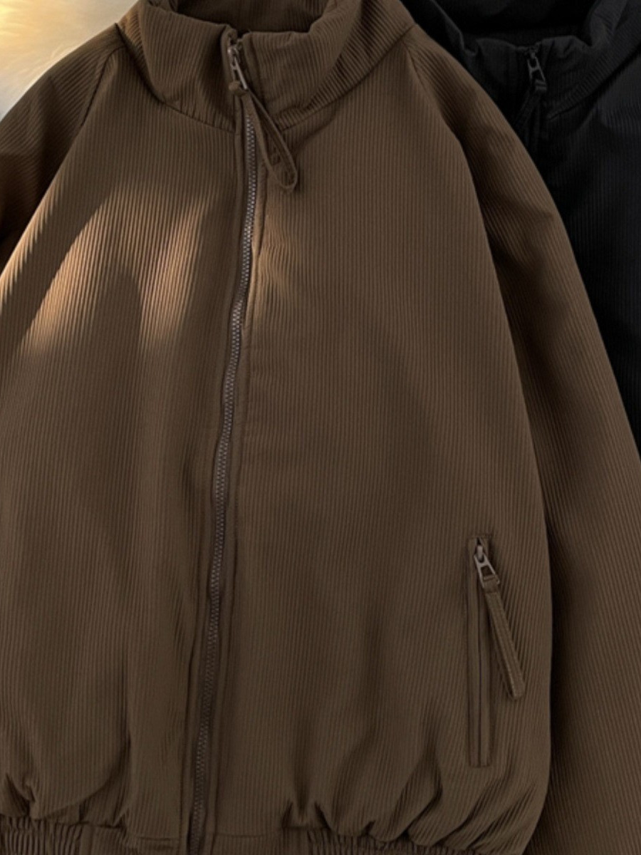 Invierno nueva moda estilo de moda simple color sólido abrigo asiático abrigo corto estilo literario abrigo corto para usar