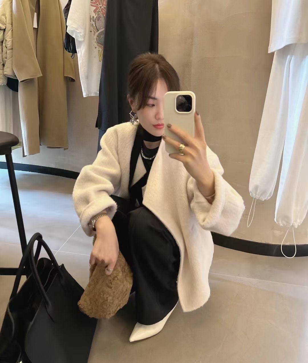 (2개) [촬영 안해] 한국 동대문 언바운드 수리 알파카 코트 2023 겨울 쇼트코트 뉴