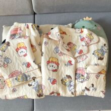 helloKitty空气夹棉睡衣女春秋冬季夹层加厚可爱学生少女保暖套装