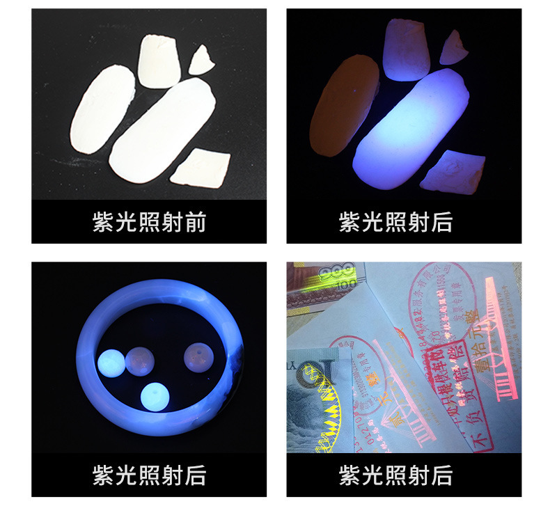 Jade Identification Lamp with Four Light Sources, USB Charging, Stainless Steel Flashlight for Jade and Antique Identification