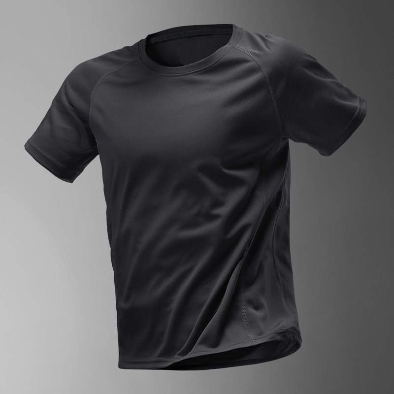 Traje deportivo, ropa de gimnasio para correr para hombres, ropa de secado rápido de seda de hielo de verano, equipo ajustado, ropa de ciclismo de entrenamiento para correr por la mañana