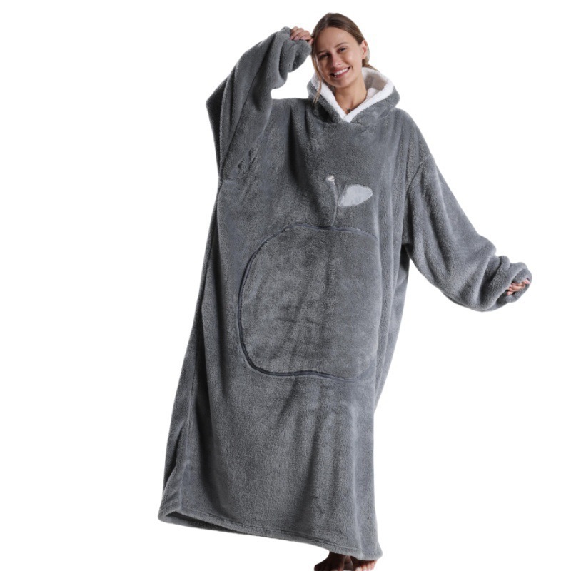 アマゾンの新型の怠け者のじゅうたんのテレビのじゅうたんの屋外の防寒は帽子の家の服の純色に長袖の厚いカップルをプラスします。|undefined