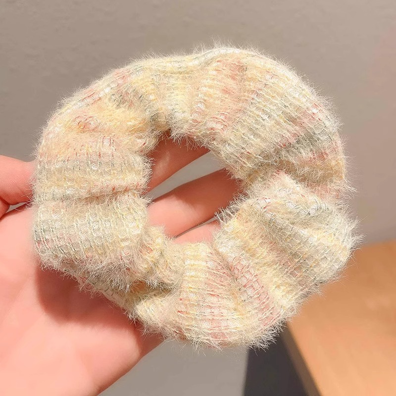 Anillo para el cabello del intestino grueso Mori Cuerda para el cabello de la cola de caballo femenina Albóndigas de sentido avanzado Cuerda para la cabeza Apuntar la cabeza Flor para el cabello Almohos elásticos Almohos para el cabello