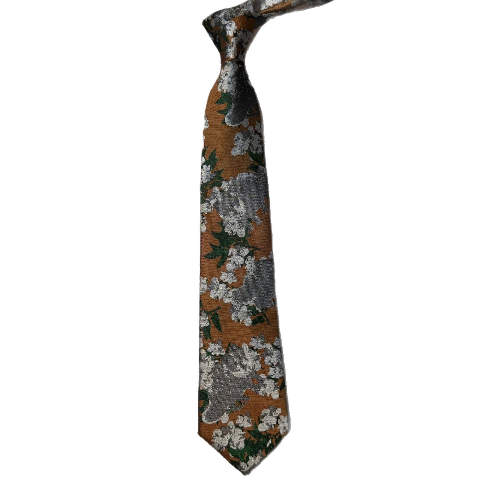 Vintage herrslips med blommönster formell accessoar_voghion.com