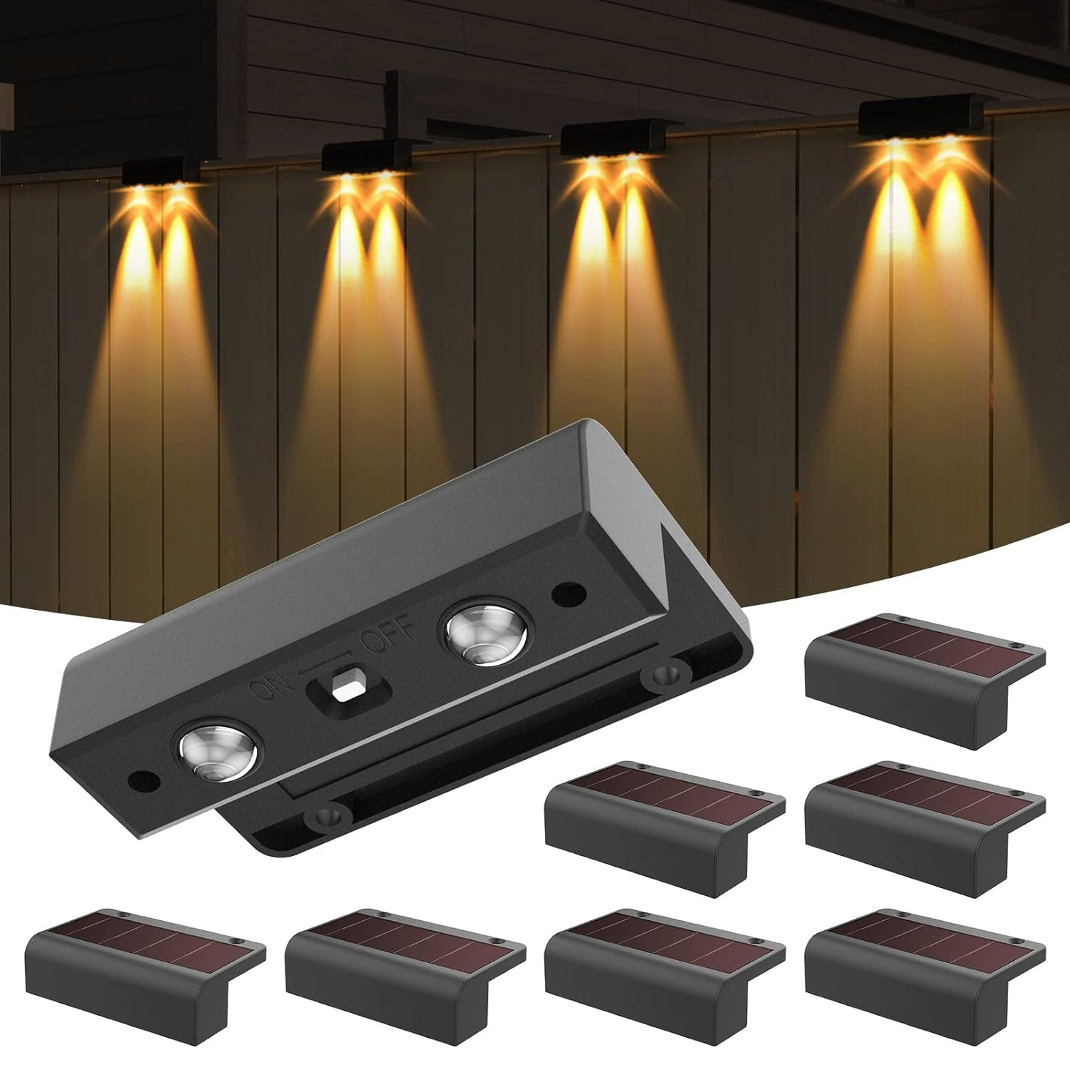 Солнечная палуба, светодиодный уличный водонепроницаемый светильник для палубы с линзами, ступенчатый забор, лестничные перила, терраса и заднего двора