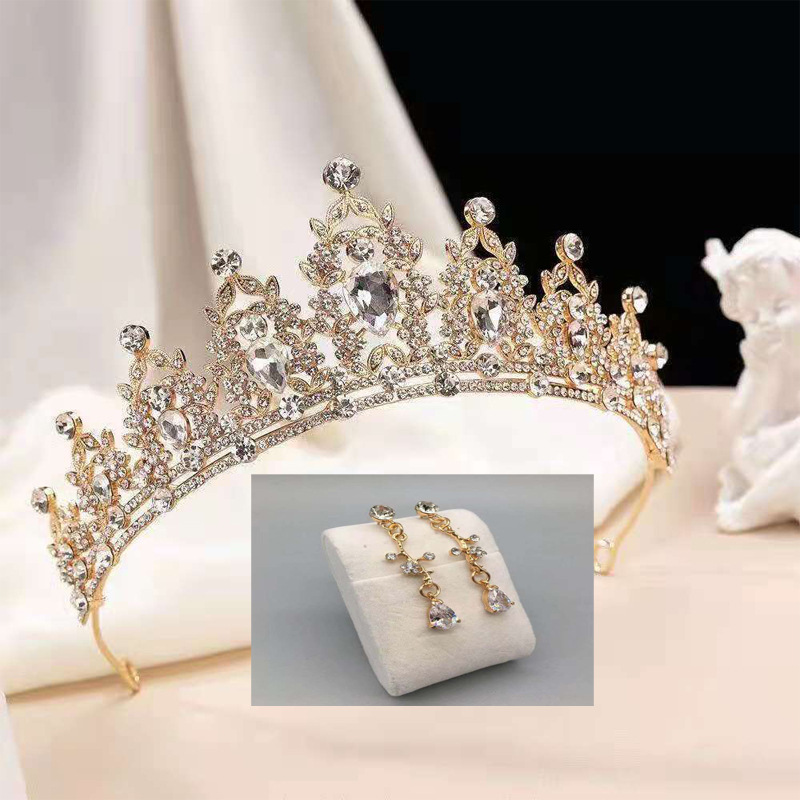 Los niños corona pastel tocado cristal accesorios para el cabello corona chica cumpleaños rendimiento diadema princesa vestido accesorios al por mayor