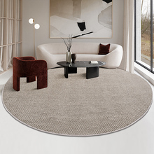 W1TR圆形地毯客厅卧室沙发床边毯衣帽间羊毛圆毯纯色可定