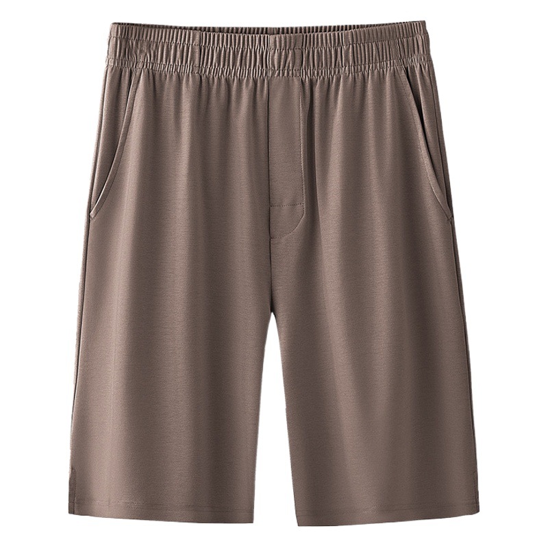 Pijamas largos de algodón mercerizado de terciopelo para primavera y verano para hombre, pantalones cortos deportivos informales finos para hombre, se pueden usar fuera de casa, pantalones al por mayor