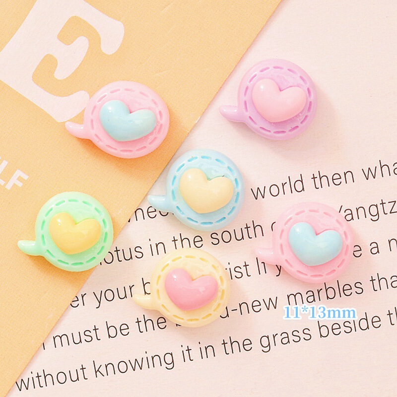Peach Heart Circle Plate Nail Art Jewelry Mini Resin Accessories Wearing Party A Nail Hairpin Clothing Toy Decoration