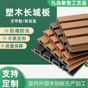 Wood Plastic Grille Fence Fence Anti-corrosion Sunscreen Ceiling Partition Moisture-proof Waterproof WPC Decorative Plastic Wood Great Wall Board