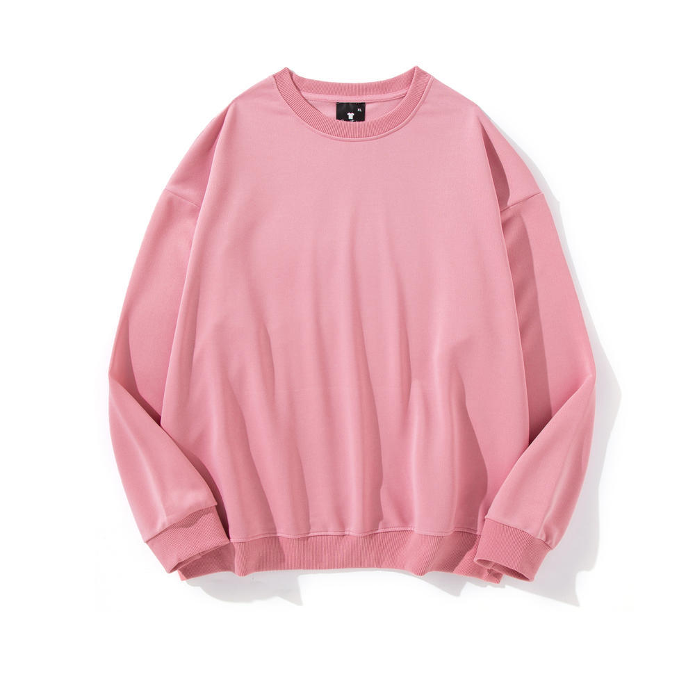 Comercio exterior transfronterizo del Amazonas TEMU color sólido cuello redondo 260g suéter hombres y mujeres fuera del hombro camisa de manga larga de primavera y otoño