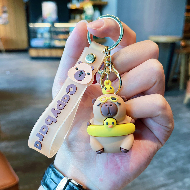漫画カピバラカピバラキーホルダーペンダントクリエイティブかわいい人形カップル車のペンダント小さなギフト卸売|undefined