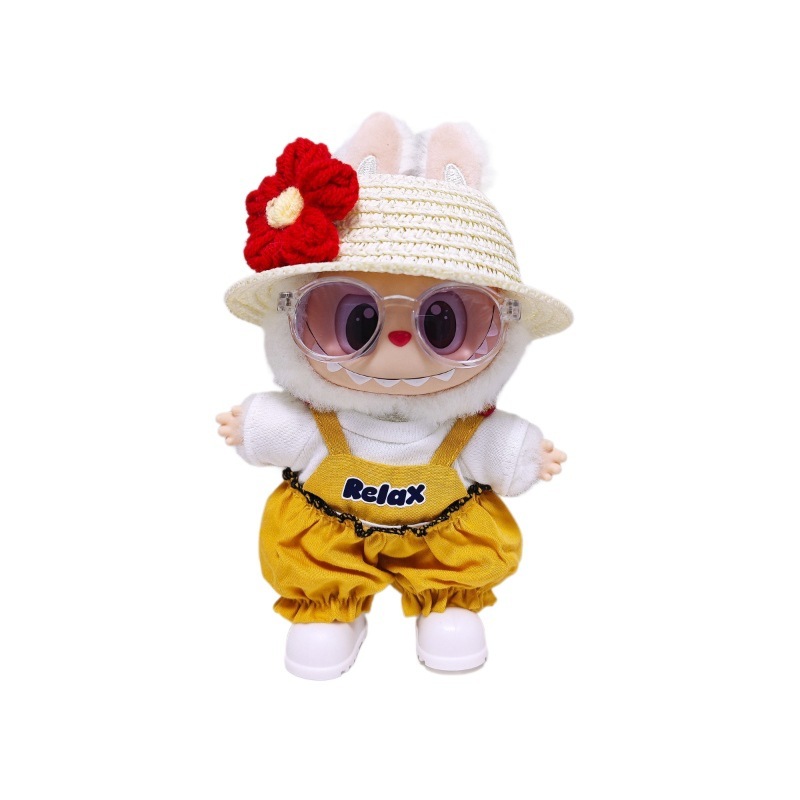 【ベビー服のみ】labubu ベビー服 イエローブルマーセット labubu 服 15cm17cm 人形ベビー服|undefined