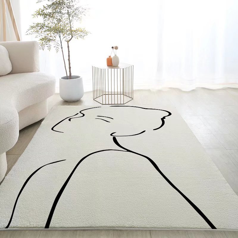 Carpet made of faux fur for living room, sofa for home use for bedroom, simple and elegant design 4