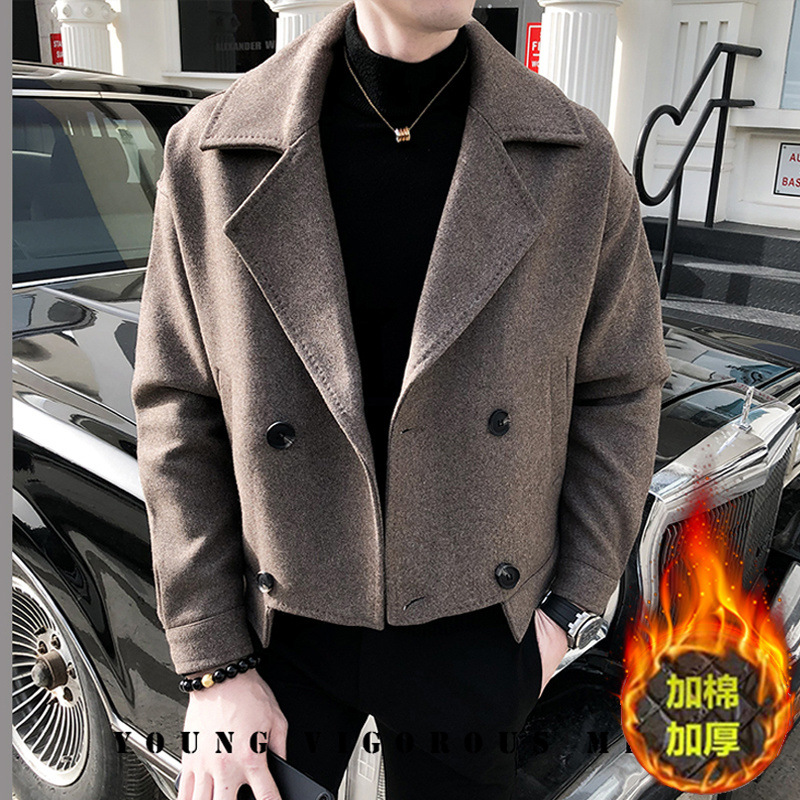 Men's trend short winter jacket, trench coat, oversize, plus size