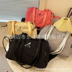 袋鼠新款时尚大容量单肩包户外旅行斜挎手提购物袋女士托特包批发