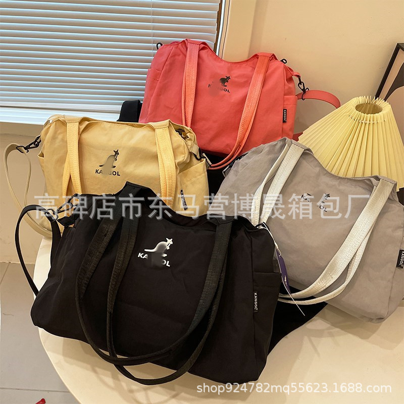 袋鼠新款时尚大容量单肩包户外旅行斜挎手提购物袋女士托特包批发|undefined