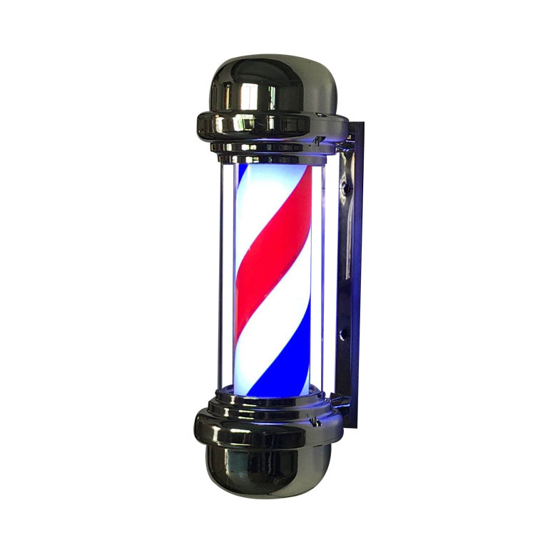 Letrero giratorio LED para barbería, exterior impermeable