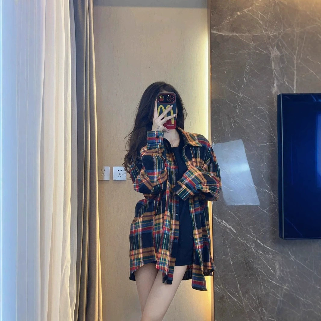 Куртка-рубашка Dopamine 2024, весенне-осенняя новая американская уличная стильная свободная универсальная модная повседневная рубашка-кардиган