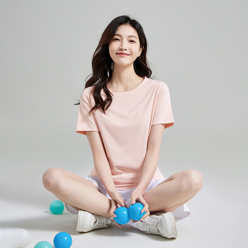 アウトドアスポーツ速乾衣夏冷感速乾tシャツ女性丸首ゆるい半袖ランニングフィットネス上着通気|undefined