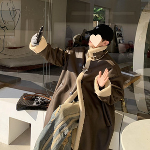2024 New Fashion Warm Long Men's Winter Fur One Jacket Thickened All-match Fur Coat Trend