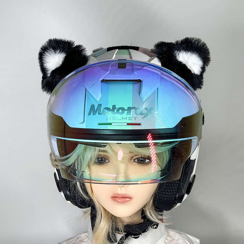 Motorcycle Helmet Decoration Cat Ears Devil Horns Universal